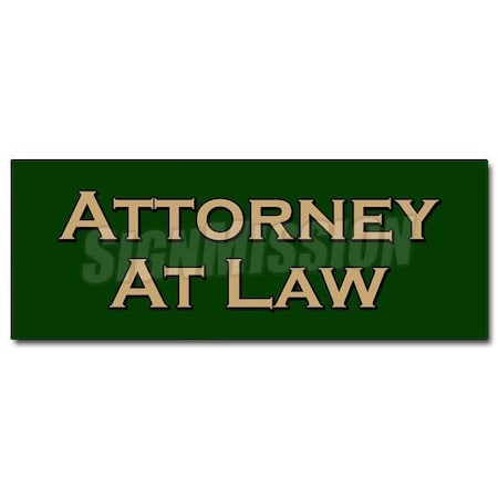 Signmission ATTORNEY AT LAW DECAL sticker lawyer attorney justice prosecute counsel, D-36 Attorney At Law D-36 Attorney At Law